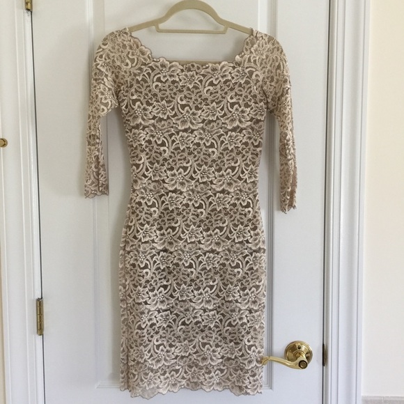White House Black Market Dresses & Skirts - White House Black Market Cream Lace Mini Dress